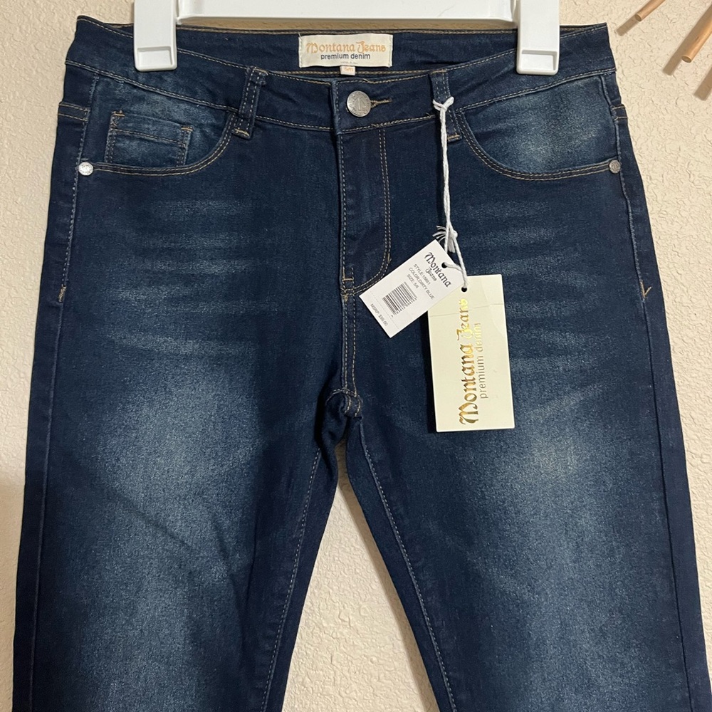 Montana Jeans Premium Denim Juniors Blue Jeans - Picture 2 of 8
